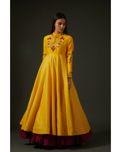 Embroidered Anarkali Set